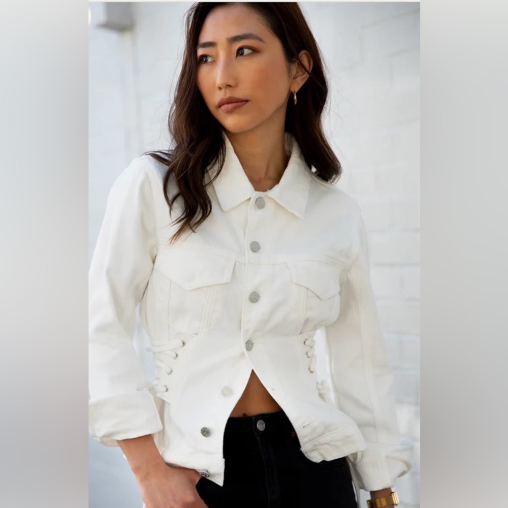 NWT Aureta white jean jacket